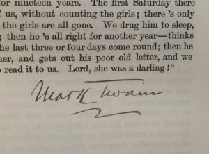 Each author signed their article in the book