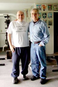 With famed bodybuilder Frank Zane